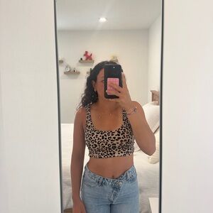 Leopard print crop top